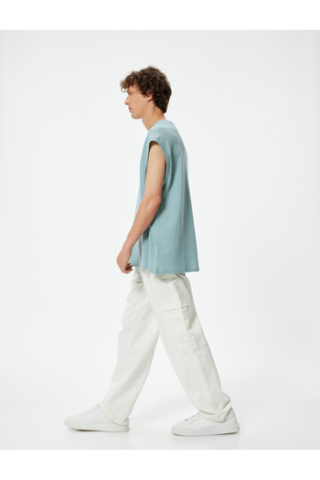 Koton Crew Neck Cotton Sleeveless Tank Top