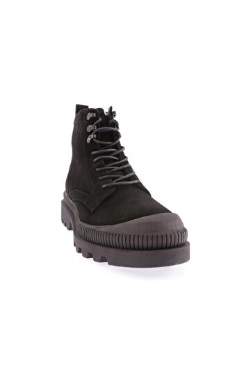 DGN 16157-22k Ανδρικές μπότες με κορδόνια Stretch Casual Μαύρο καστόρι από γνήσιο δέρμα