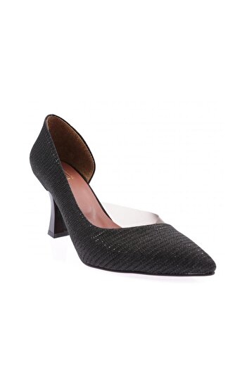 DGN 0653-22y Women's Pointed Toe, Low-cut, Side Transparent Long Heeled Shoes