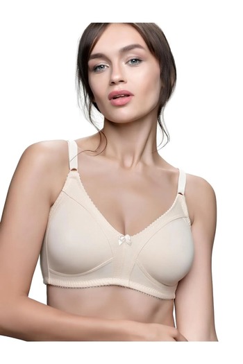 NARIYA Plus Size C Cup Cotton Bra - Comfortable and Gathering Non-Support Daily Cupless Bra