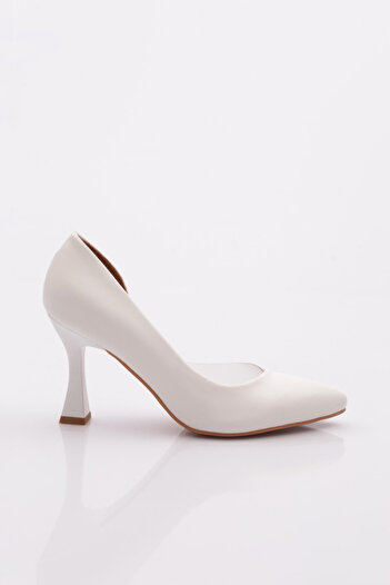 DGN 0653-22y Women's Pointed Toe, Low-cut, Side Transparent Long Heeled Shoes