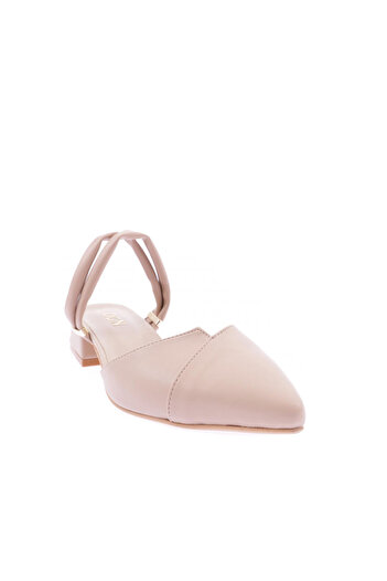 DGN Women's Pointed Toe Low-Cut Low Heel Slippers Skin 216932328