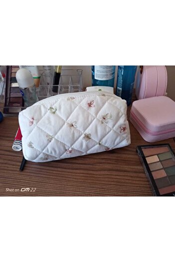 nartella Soft Flowers Pencil Bag, Medium Makeup Bag