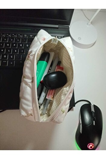 nartella Soft Flowers Pencil Bag, Medium Makeup Bag