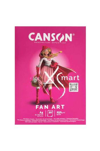 Canson Xsmart Fan Art A4 20yp 250gr Drawing Book / C300001565