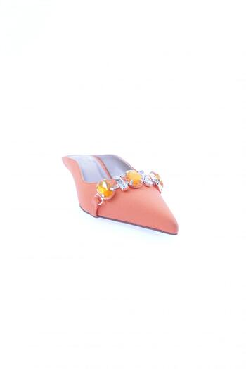 DGN Women's Crystal Stone Slippers Orange Scuba 53362821