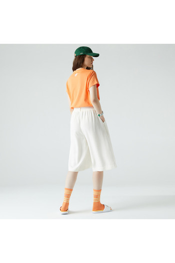 Lacoste Kadın Relaxed Fit Beyaz Bermuda