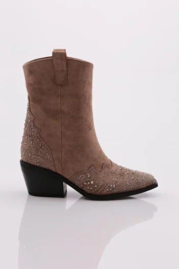 DGN 3304 Western Boots - Γυναικείες, Mink Suede