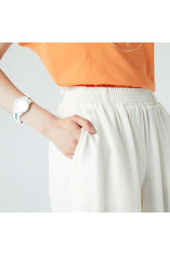 Lacoste Kadın Relaxed Fit Beyaz Bermuda