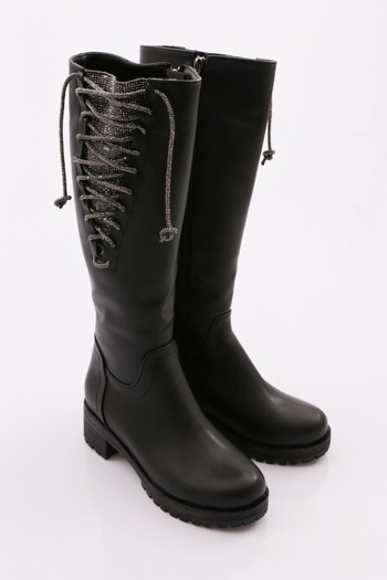 DGN Women's Black Boots - 7112668   Model