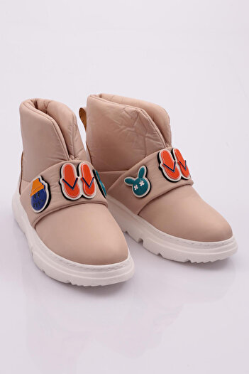 DGN Women's Snow Boots Beige Beige 21223118