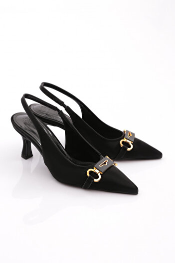 DGN 2089 Women's Open Back Heeled Shoes