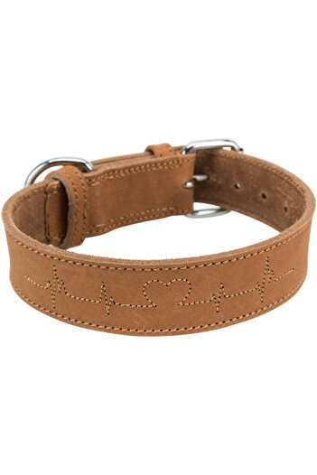 Trixie Msa-Shop Dog Collar Thick Leather 38-47cm 40mm m Brown