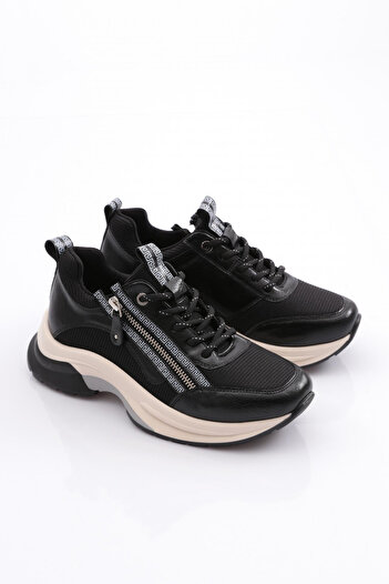 DGN 30164 Women's Sneakers - Lace-Up and Zip-Up