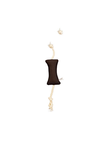 Pet Comfort Msa-Shop Drawstring Bone Waterproof Dog Toy, Brown 17cm