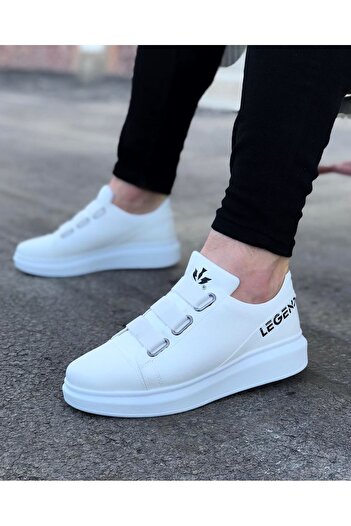 Wagoon Wg029 White Thick Sole Casual Men's Shoes