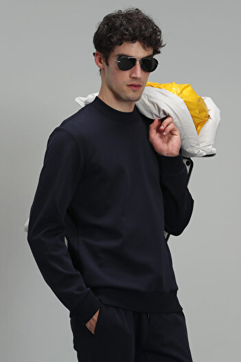 Lufian Oscar Erkek Sweatshirt Lacivert