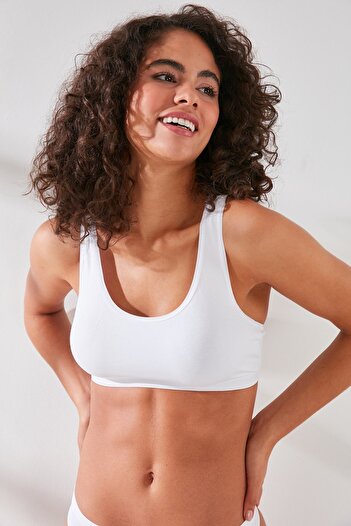 C&City Γυναικείο Modal Cotton Athlete Bustier - Λευκό