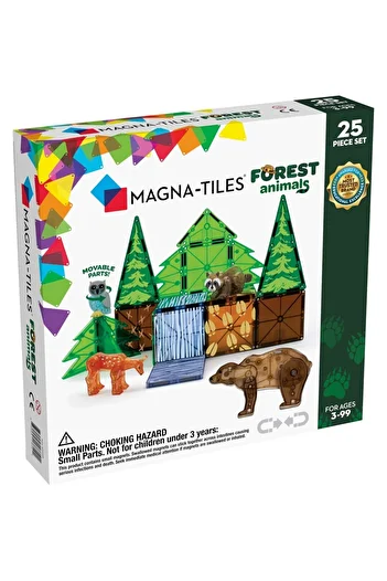 Magna Tiles مكعبات ماجنا ®   - حيوانات الغابة - 25 قطعة