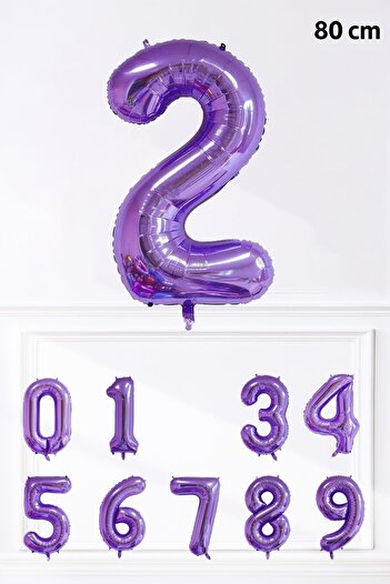 PEKSHOP Purple Number Foil Large Size Age Balloon - 85cm 34Inch