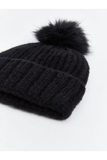LC Waikiki Women's Beret - Plush and Pompom Detailed