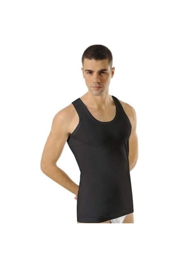 Royaleks Men's Rib Tank Top Black - 1104a
