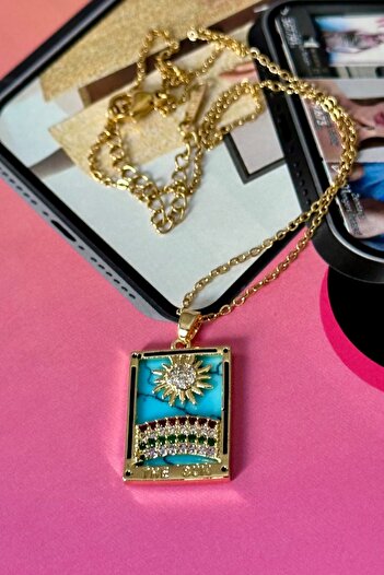 Trendy Butik Steel Sun Necklace