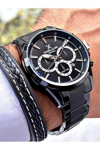 Daniel Klein Brand Black Color Men's Wristwatch - Bracelet Gift