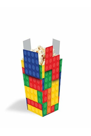 CANSIN Colorful Blocks Themed Corn Box of 8
