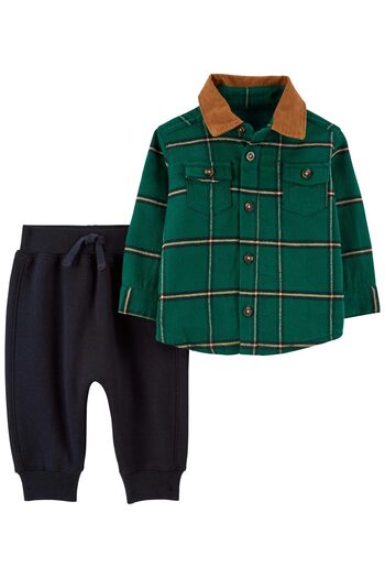 Carter's Green Baby Boy 2-Piece Top and Bottom Set