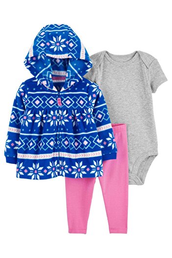 Carter's Kız Bebek 3'lü Hırkalı Set