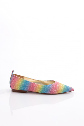DGN Women's Pointed Toe Ballerinas Multi Silvery 2773557
