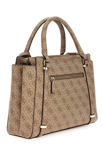 Guess Eco Erica 2 Comp Sat Women's Brown Handbag Hwesg951006-Ltl