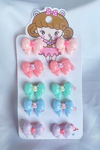 TAKIŞTIR Pack of 10 Mixed Color Ribbon Figured Rubber Buckles