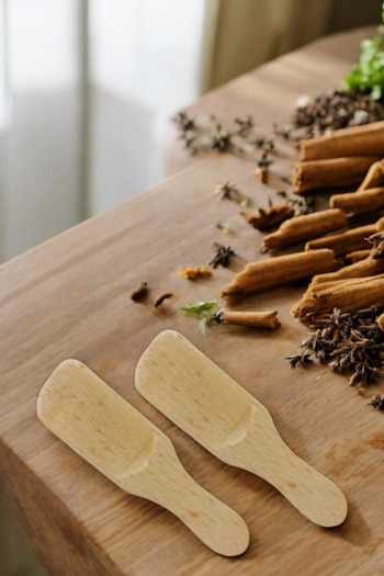 küche haus Decorative Spice Spoon - Bamboo Scale, Wooden Handmade