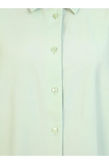 Benin Cotton Oversize Shirt - Water Green, Ribbon Detail - Benin