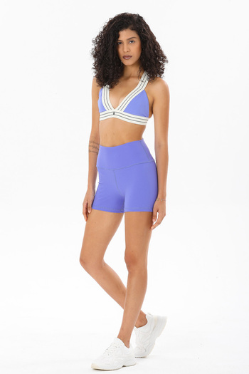 Pulsar V-Neck Gatherer Sports Bra Lilac Meissa