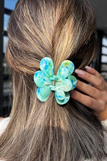 TAKIŞTIR Green Color Flower Figured Bone Peg Buckle