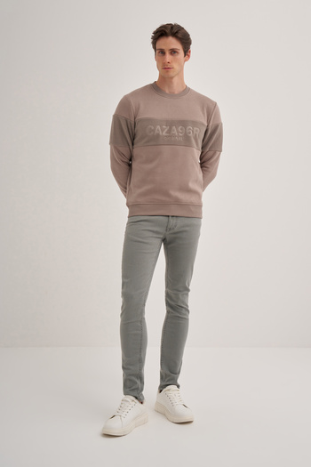 Cazador Jazz 5082 Fleece Λεπτομερής ανδρικός ιδρώτας με λαιμόκοψη 3 κλωστών