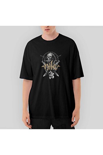 CrowsGate Nile Legacy Of The Catacombs Oversize Black T-Shirt