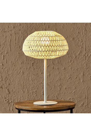 Home Box Stark Metal Table Lamp with Paper Rope Shade - 30x48 cm