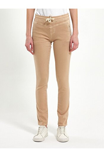 Ltb Brown Elastic Waist Trousers