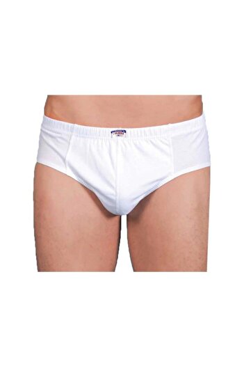 PİERLES Star White Men's Combed Cotton Slip Panties - Pack of 6