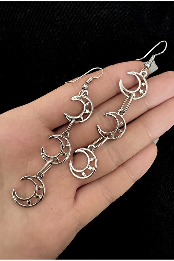 DarkellaStore Y2K Harajuku Dangle Moon Earrings