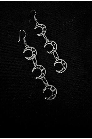 DarkellaStore Y2K Harajuku Dangle Moon Earrings