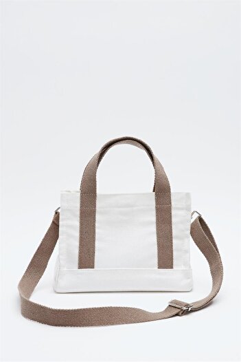 Madamra White Women's Crossbody Canvas Bag