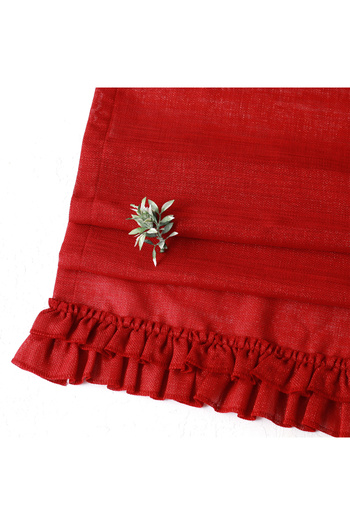 Bimotif Frilly Runner, Glitter Red 45x155 Cm