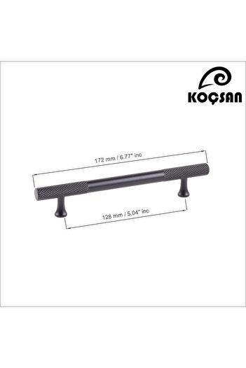 KOÇSAN Apex Black 128 Mm Mâner Mobilier Bucătărie Country de lux Dulap Mâner sertar