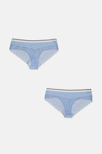 Tchibo Women 2 Pieces Brazilian Panties, Light Blue