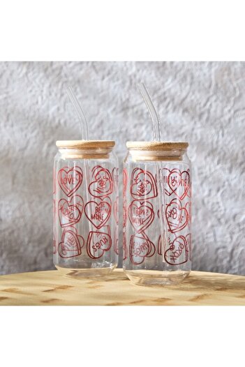 Home Box Zen Borosilicate 2-Piece Valentine Mason Jar - 450 ml